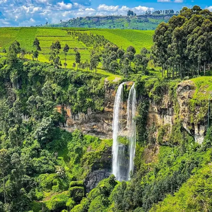 A view of Sipi Falls in Uganda