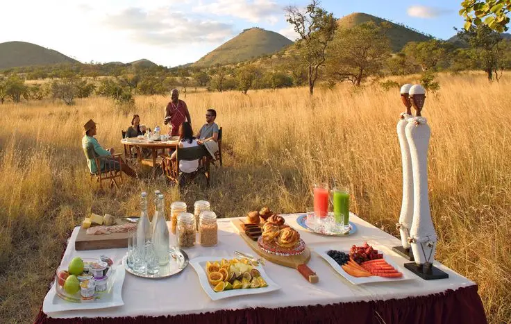 Bush breakfast at Tsavo National Park