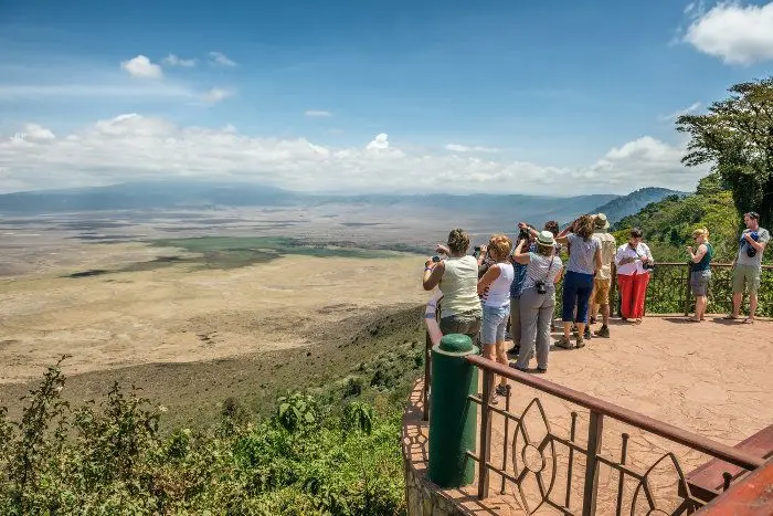 Tourists at Ngorongoro National Park