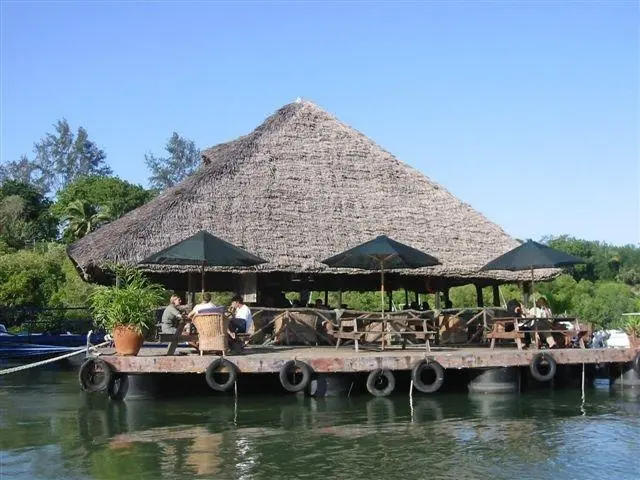 A floating bar in Ngamba Island