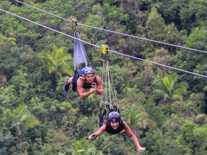 Zip lining in Mabira