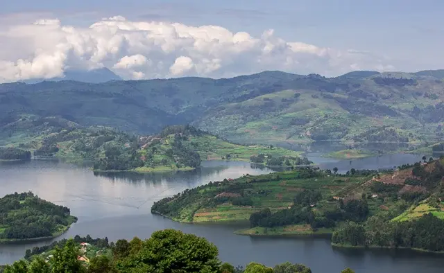a stunning view of Lake Bunyonyi